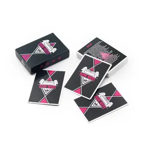 직접 제조 맞춤형 인쇄 보드 게임 카드 오라클 확인 카드 무료 샘플 확인 데크 질문 게임 카드