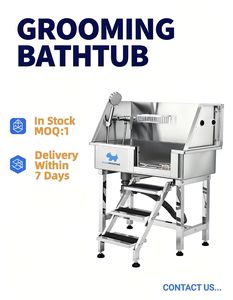 Baignoire <span class=keywords><strong>de</strong></span> toilettage pour chien en acier inoxydable portable, en stock, vente en gros professionnelle, écologique, machine à laver pour bain, utilisation en extérieur/intérieur - Product Image 6