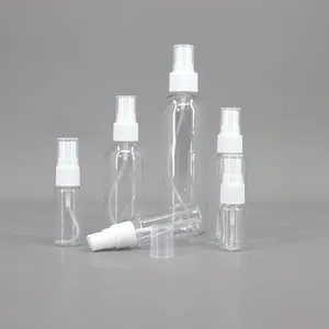 Botella vacía transparente de plástico transparente, espray de 4oz, vapor facial, cloroformo, 5ml, 10ml, 30ml, 50ml, 60ml, 100ml
