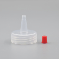 38/400 Bouchon compte-gouttes en plastique à col court Bouchon de pressage supérieur rouge Bouchon de bouteille de ketchup Bouchon de bouteille de bec de colle Couvercle de bouteille
