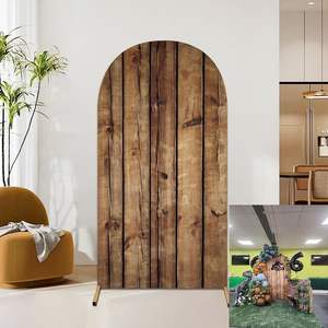 Penutup lengkungan pedesaan spandeks elastis tersedia <span class=keywords><strong>2</strong></span> sisi bulat atas latar belakang untuk pernikahan ulang tahun dekorasi pesta mandi bayi - Product Image 4