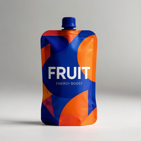 Pochettes à bec verseur personnalisées de 250 ml, qualité alimentaire, fond plat, avec buse rechargeable, anti-fuite, pour boissons citron-menthe, sacs stérilisables