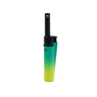 Briquet électronique classique mini long rechargeable en plastique au butane pour cigarettes, cadeau d'affaires, allume-bougie, rechargeable