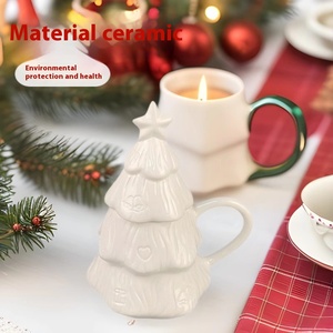 <span class=keywords><strong>Venta</strong></span> directa de fábrica Taza de cerámica de árbol de Navidad personalizada Taza de árbol de Navidad DIY temática de vacaciones - Product Image 2