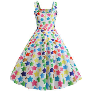 Femmes Faldas Para Mujeres 50s <span class=keywords><strong>Vintage</strong></span> une ligne à pois Cocktail Corset robe bal thé fête mariage Sexy balançoire robe pour les femmes - Product Image 4