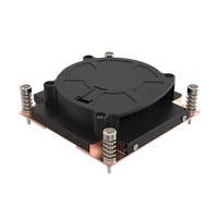 Vollkupfer-VC-Platten-CPU-Kühler für LGA 2011 1366 115X 1200 1150 mit Kupferlamellen und 4-Pin-PWM-Lüfter für IPC 1U Serverkühlung