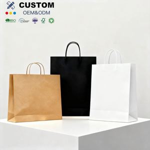 Wholesale Customizable Logo Food Grade Bio-Degradable Recycled Kraft Paper Packaging <b>Bags</b> Classic Durable Party Favor <b>Bags</b> - Product Image 1