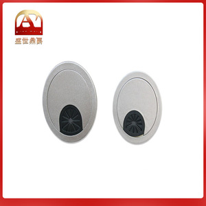 Couvercle de trou de câble rond en aluminium, 5060mm, détachable, anti-poussière, pour portes d'armoires, fil d'écouteurs, fil électrique - Product Image 4