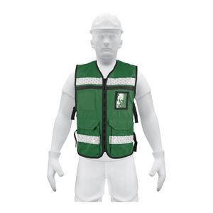 Truper-Chaleco de brigada, chaqueta reflectante a prueba de agua, verde, verde, cintas reflectantes, logotipo ajustable, algodón de nailon - Product Image 2