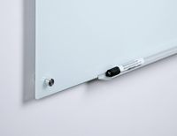 Tablero magnético de vidrio Tablero de borrado en seco de vidrio blanco magnético Montado en la pared para pared Oficina Hogar y Escuela Embalaje de pedido por correo