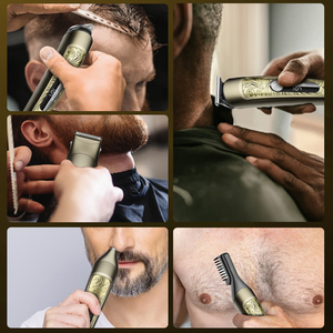 Tondeuse à cheveux professionnelle Lanumi 9006 Vintage <span class=keywords><strong>6</strong></span> en 1 en acier inoxydable avec écran LCD, étanche IPX6, version anglaise - Product Image 2