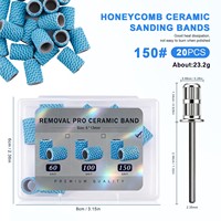 Bandes de ponçage céramiques 60/100/150 grains, élimination rapide, anti-colmatage, idéales pour le gel dur et l'acrylique, usage professionnel en salon