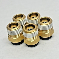 Banyak 5 buah Male Push to Connect 1/2" Ptc X 1/2 Nptf Kv2h13-37s Qwik-fit Baru, Asli, Tersedia, dengan Garansi Satu Tahun.