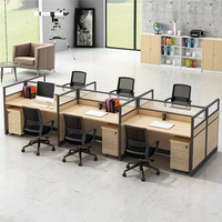 Bureau de séparation Bureau d'intimité avec séparateurs Poste de travail robuste pour espace ouvert Design ergonomique moderne
