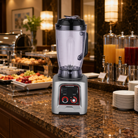 Blender commercial 220V 2,5L 1500W-1800W insonorisé, réduction du bruit, machine à glace pilée et smoothies pour hôtel, cafétéria