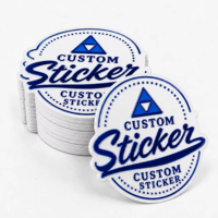 Autocollants personnalisés en PVC découpés à la forme, impression UV bleue, imperméables, autocollants durables pour petites entreprises, autocollants personnalisés pour logo d'entreprise
