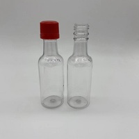 Bouteilles miniatures de 50 ml (1,7 fl oz) en PET pour spiritueux et boissons énergisantes, avec bouchon à vis inviolable, sérigraphie couleur personnalisée, qualité alimentaire