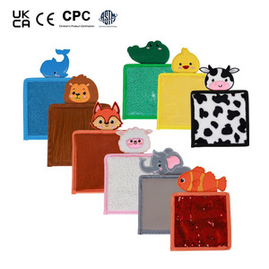 Juego <span class=keywords><strong>de</strong></span> <span class=keywords><strong>desarrollo</strong></span> <span class=keywords><strong>de</strong></span> habilidades Montessori <span class=keywords><strong>de</strong></span> <span class=keywords><strong>9</strong></span> azulejos con textura adorable, juguetes para el trastorno, alfombrilla sensorial <span class=keywords><strong>de</strong></span> animales para niños autistas - Product Image 2