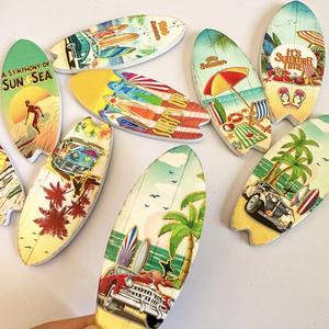 Venta caliente isla turista recuerdo regalo Material cerámico nevera pegatina playa tabla de surf decorativa para refrigerador doméstico - Product Image 2