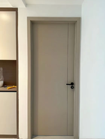 Porte coupe-feu de style asiatique, porte en bois massif et fer, porte d'hôtel moderne, porte d'appartement, porte coupe-feu