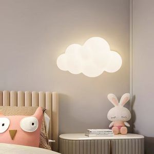 Creativa Crema Nuvola Stile Lampada da Parete a LED Camera dei <span class=keywords><strong>Bambini</strong></span> Semplice Intelligente Montata a Mela Telecomando di Protezione degli Occhi Cristallo caldo - Product Image 1