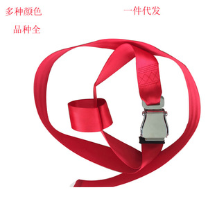 Ceinture de sécurité pour bébé, ceinture de sécurité en polyester rouge pour voiture, harnais pour enfant réglable avec boucle en métal - Product Image 1