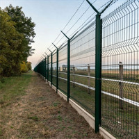 Panneau de clôture en treillis soudé incurvé 3D en acier galvanisé de haute qualité, revêtu de PVC, avec service de modélisation 3D
