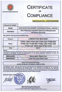 YFMA-650/740 Zhejiang Nouvelle Étoile Chauffage Électromagnétique Distribution Catalogue Haute-vitesse Plastifieuse - Product Image 6