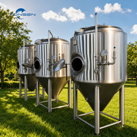 Équipement de brassage d'alcool TONSEN 1000L, cuve en acier inoxydable, kit de fermentation avec pompe PLC et réservoir sous pression, garantie de 3 ans