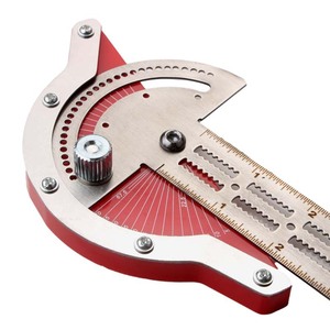 Woodworkers Edge Angle Ruler Metal 0-180 Degree Protractor For Carpentry Woodworking <b>Tools</b> <b>Measuring</b> Ruler - Product Image 2
