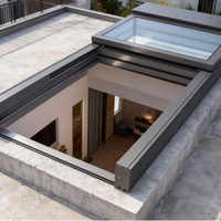 Fenêtre de toit ouvrante motorisée en profilé aluminium, personnalisée, électrique, automatique, rétractable, pour patio