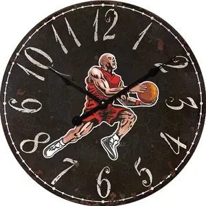 古董约旦篮球射击时钟墙装饰