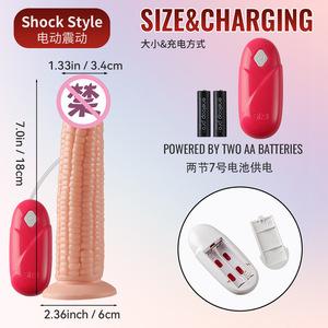 Dildo elektrik tipe jagung mainan seks getar <span class=keywords><strong>Penis</strong></span> palsu mengayun Masturbator Vibrator Dildo raksasa murah - Product Image 6