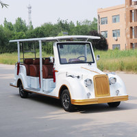 Produit neuf d'usine Voiturette de golf vintage Voiture électrique classique Populaire 11 places Véhicule ancien Visites touristiques Voiture Bus