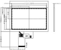 Layar Modul LCD TFT IPS 5 Inci 800*480 1000cd/m2 RGB 24Bit 40Pin Tahan Sinar Matahari, Layar LCD yang Dapat Dibaca di Bawah Sinar Matahari, Panel Sentuh Kapasitif Opsional