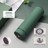 Botella termo inteligente personalizada con Infusor de té, botella de agua de temperatura con pantalla LED Digital inteligente de acero inoxidable 304