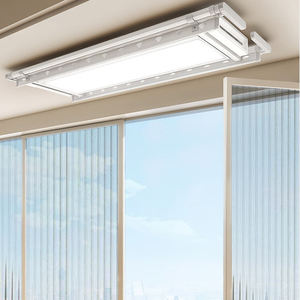 Tendedero de ropa eléctrico inteligente, extensión automática con ajuste de altura, barra de secado de iluminación de Panel integrado - Product Image 1