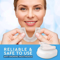 Embouchure anti-ronflement en silicone Protège-ronflement à base de plantes pour l'apnée du sommeil et le bruxisme Protège-dents pour les soins de santé personnels
