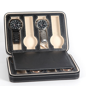 Boîte à montre en cuir PU faite à la main, boîte de haute qualité pour montre, vente chaude, boîtes à montres de luxe pour hommes - Product Image 1