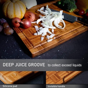 FLYWOD Kitchen <strong>Tools</strong> Chopping Block Bamboo Chopping <strong>Board</strong> Set End Grain Bamboo Cutting <strong>Board</strong> - Product Image 3