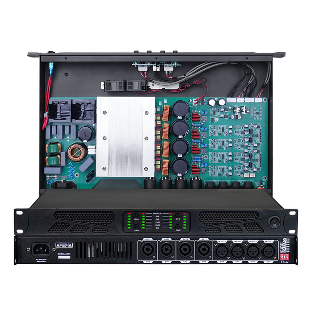 BG4.6 UPDM Class D Digital Power Amplifier 4600W@8Ohm 4960W@4Ohm 4 Channel 1U Rack Metal Durable Portable Audio Amp