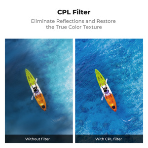 Kit de filtres à effets CPL ND à clipser K&F Concept pour DJI Action 6, filtres CPL ND8 ND16 ND32 ND64 multi-couches, diffusion noire 1/4 - Product Image 3