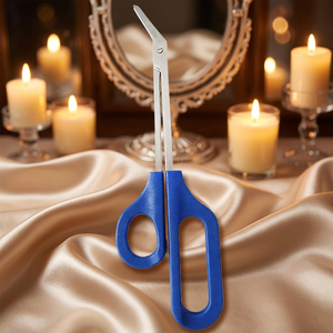 Tijeras de Manicura de Acero Inoxidable con Hoja Curva, Diseño para Diestros, Duraderas, Ecológicas, para Recortar Cutículas y Cuidado de las Uñas - Product Image 4