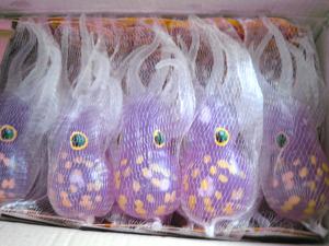 لعبة حيوانات بحرية أرجوانية ناعمة من البلاستيك والمطاط اللدن بالحرارة على شكل أخطبوط تعليمية للحمام - Product Image 5