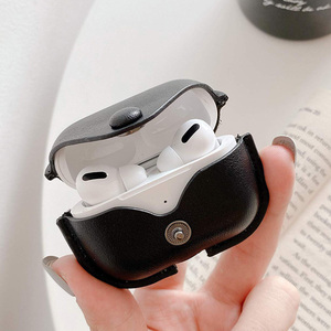 Étui protecteur Portable en <span class=keywords><strong>cuir</strong></span> PU, <span class=keywords><strong>coque</strong></span> antichoc pour écouteurs <span class=keywords><strong>AirPods</strong></span> Pro, pièces - Product Image 5