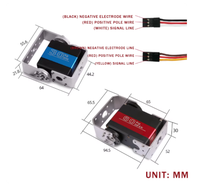 Servomoteur numérique DSSERVO 3115 à double axe et couple élevé 25KG 35KG, rotation anti-blocage pour bras mécanique de robot RC