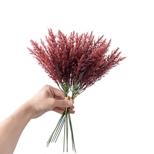 Fleur artificielle CallaFloral en plastique rouge, décoration de mariage réaliste, style INS, artisanat, décoration intérieure - Product Image 5