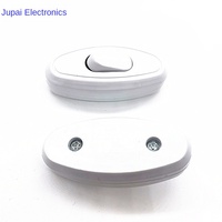 Interrupteur de lampe de chevet petit câblage lampe de table à main ventilateur électrique appareils ménagers bouton ligne unique noir blanc 250VAC