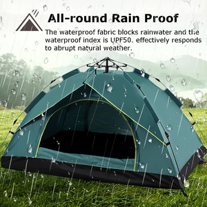 Ultra Light Four-Season Double Layer 3.0kg <b>Waterproof</b> Windproof Family Camping <b>Tent</b> Outdoor 4 Person Instant Setup Folding - Product Image 4
