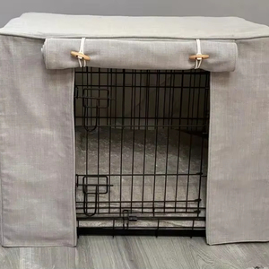 Modern evcil hayvan kafesi kapak nefes ve su geçirmez köpek sandık küçük ırkları için düğme kapatma her mevsim katı desen - Product Image 1